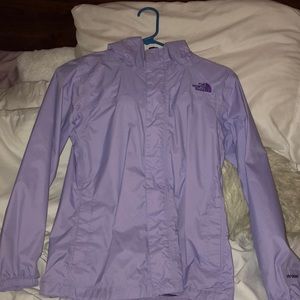 Girls size large 14/16 north face rain jacket